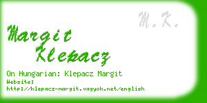 margit klepacz business card